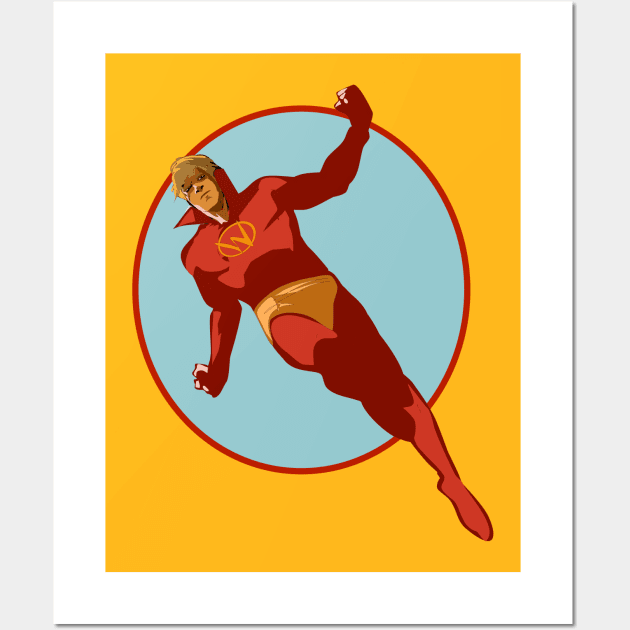 Golden Age Wonder Man Wall Art by NeverKnew_Lane